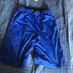 Blue athletic shorts